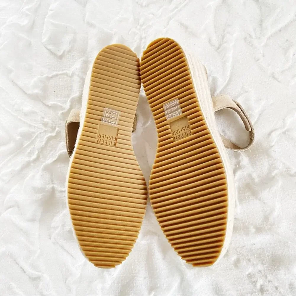 Eileen Fisher Nessa Espadrille Wedge Sandal Size 10 New